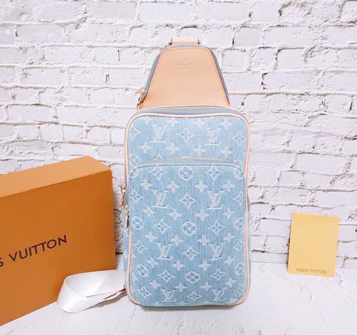 LV 루이비통 데님 슬링백 크로스