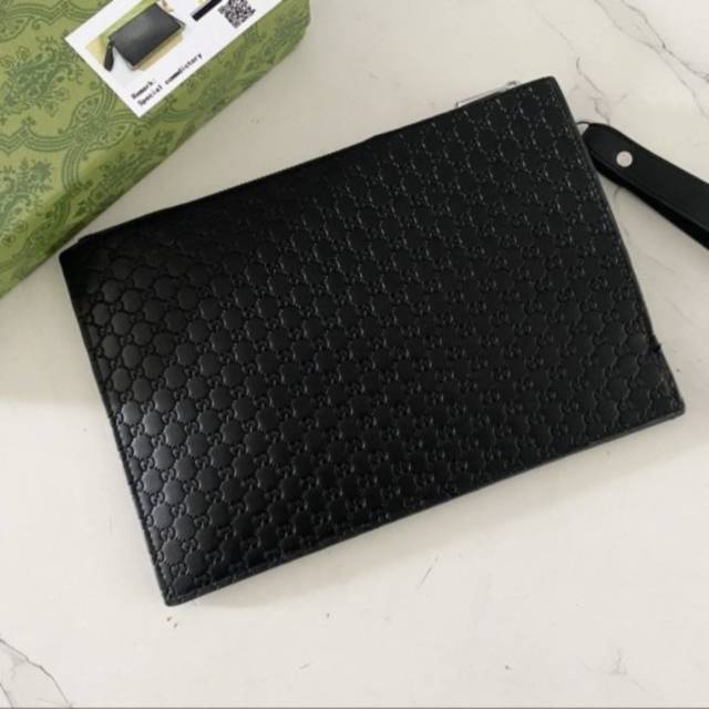 GC 구찌 마이크로 시마 클러치 블랙 