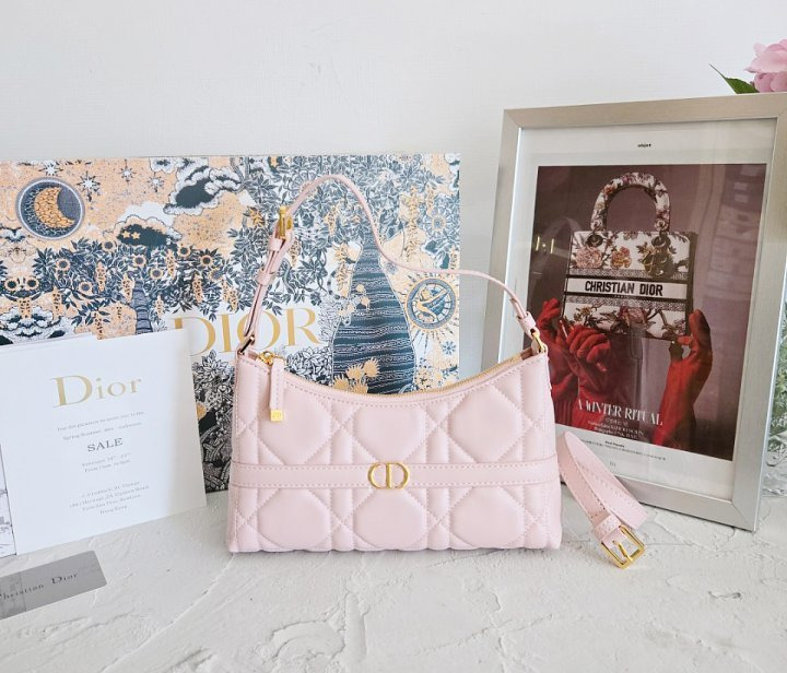 DO 디올 미스 카로 미니 호보 숄더백 파우더핑크