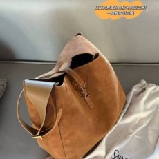 YS 생로랑 e5A7 스웨이드 호보백 