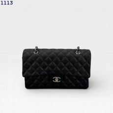 CN 샤넬 클래식 라지 캐비어 플랩백 (블랙,은장)