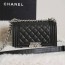 CN 샤넬 캐비어 빈티지 은장 플랩 보이백 스몰