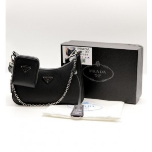 PD 프라다 가방 크로스백 숄더백 사피아노 블랙 
