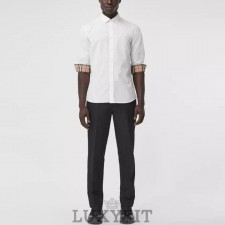 BB 버버리 TB 모노그램 체크 포인트 셔츠