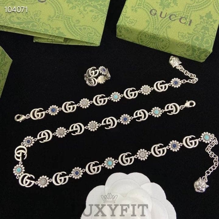 GC [GUCCI] 터키석 목걸이 팔찌 귀걸이