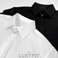 PD 프라다 넥 플레이트 셔츠