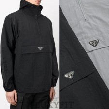 PD 프라다 플레이트 후드 아노락