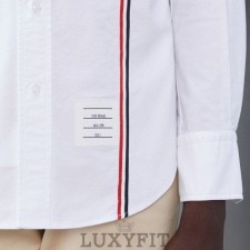 TB 톰브라운 스트라이프 그로그랭 루프 탭 옥스포드 셔츠