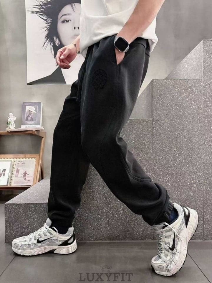 CH 크롬하츠 자수로고 워싱 와이드 조거팬츠