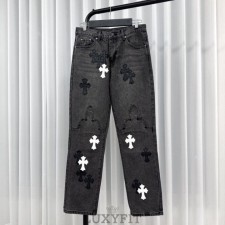 CH 크롬하츠 크로스 패치 데님 팬츠