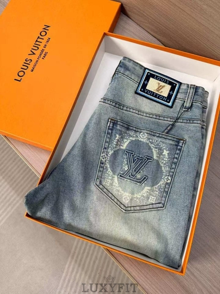 LV 루이뷔통 포켓 엠보로고 스판데님진