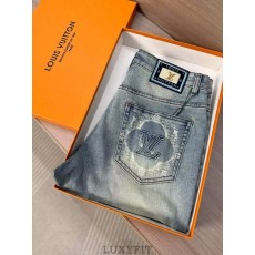 LV 루이뷔통 포켓 엠보로고 스판데님진