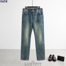 LV 루이뷔통 페인팅 모노그램 데님 팬츠