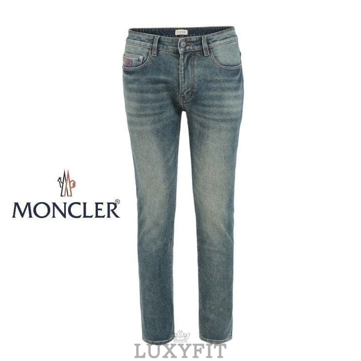 MC 몽클레어 더블 자수 엠보 슬림 일자진