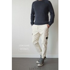 ST 스톤 아일랜드 면스판 밴딩카고팬츠