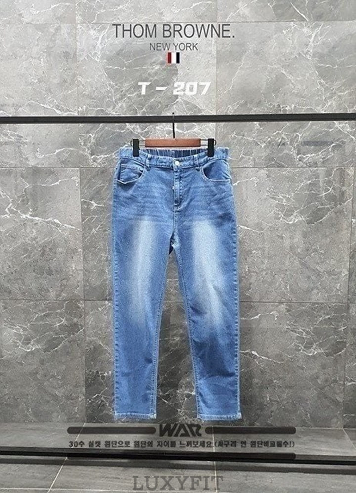 TB 톰브라운 T-207 U 레터링 면청바지