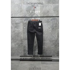 TB 톰브라운 T-207 U 레터링 면청바지 블랙진