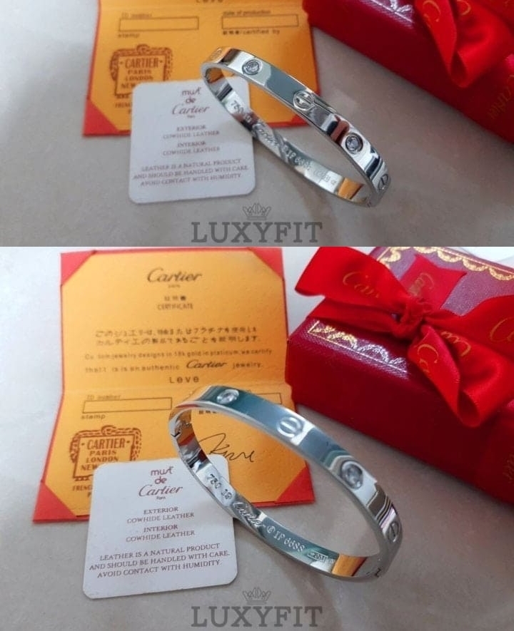 CT 까르띠에 러브 팔찌큐빅 여성용 원터치