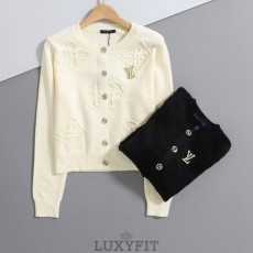 LV 루이뷔통 텍스처드 플레드 가디건