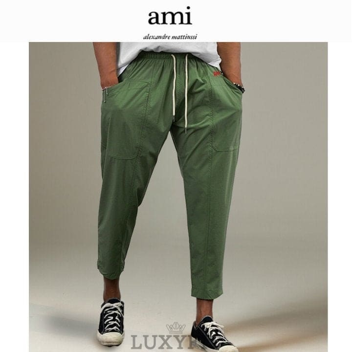 AM 아미 크롭 밴딩 팬츠