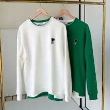 AM 아미 수입 그린 뉴하트 레이어드 맨투맨