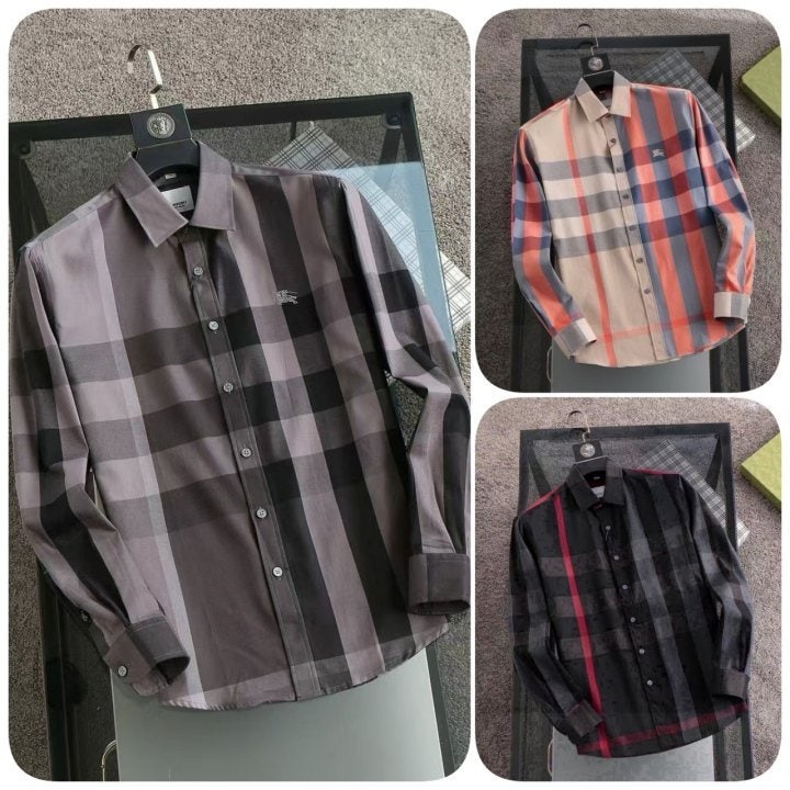 BB 버버리 수입 체크 코튼 셔츠