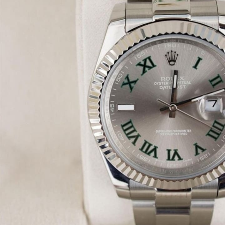 RL 롤렉스 데이트저스트 슬레이트 로만 시계