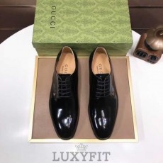 GC 구찌 G. 로고 가죽 신사화