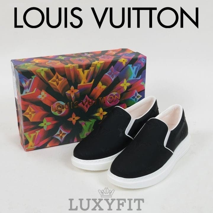 LV 루이뷔통 26SS. 가죽 베버리힐즈 로고 엠보스 슬림온 로우탑