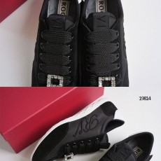 RG 로저비비에 비브 로우 스웨이드 새틴 스니커즈 블랙