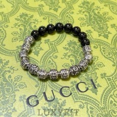 GC 구찌 G6 925 실버 더블G 비즈 팔찌 브레이슬릿 (터키석)