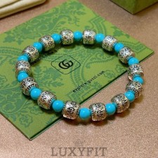 GC 구찌 G8 925 실버 고스트 비즈 팔찌 브레이슬릿 (터키석)