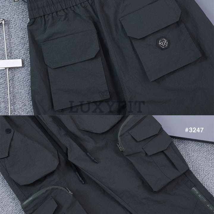 PP 필립플레인 멀티 테크웨어 카고 팬츠 진카키