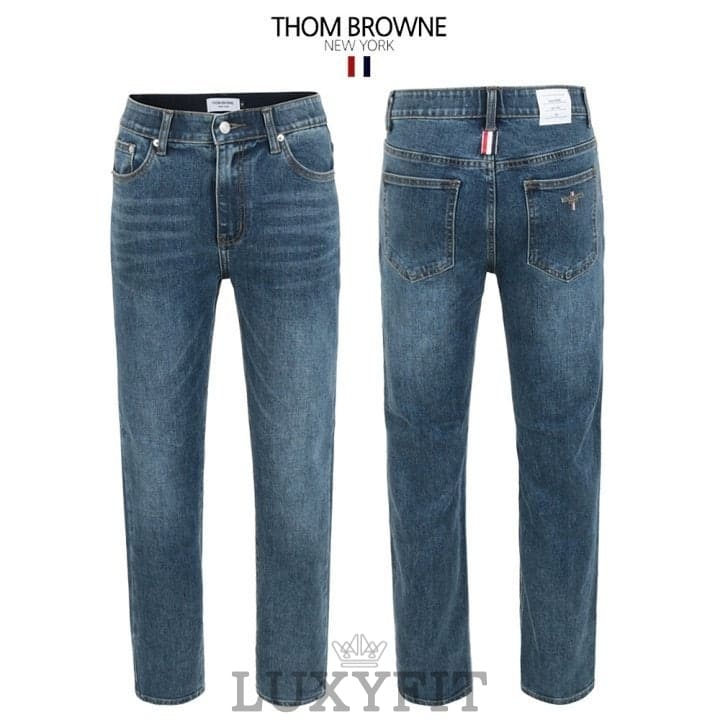 TB 톰브라운 중청 히든밴드 스판 스트레이트데님