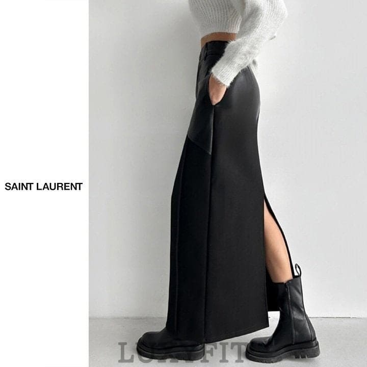 YS 생로랑 매드 롱스커트(벨트포함)