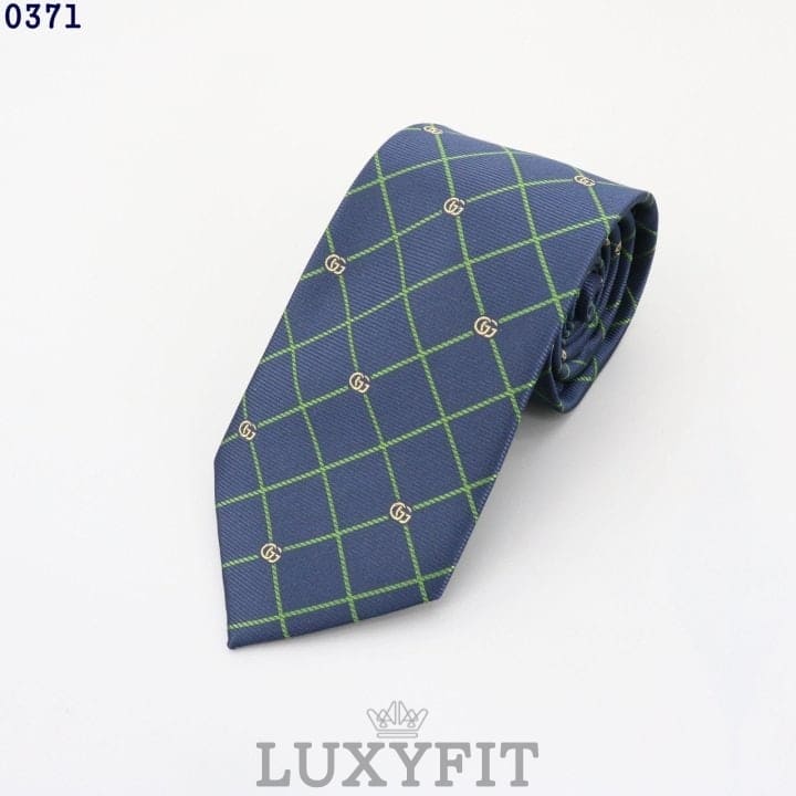 GC 구찌 GG로고 라인 체크 넥타이