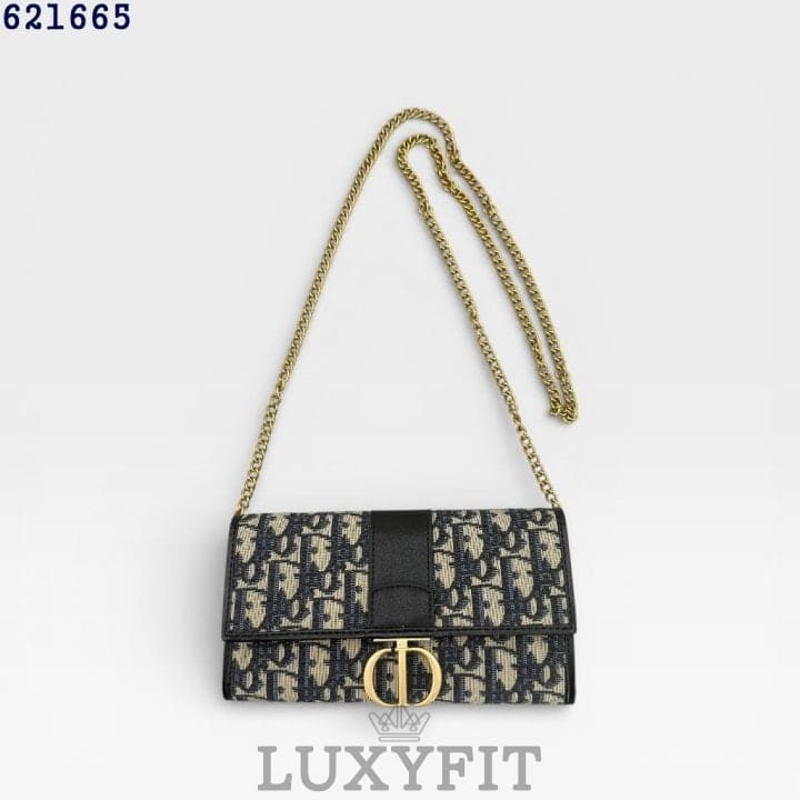 DO 디올 30 몽테인 CD로고 체인 장지갑