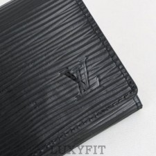 LV 루이뷔통 엔벨로페 카르트 드 비지트 에삐블랙