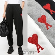 AM 아미 여성 스몰레드하트 조거팬츠