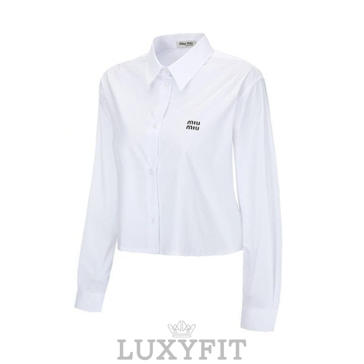 MU 미우미우 세미크롭 셔츠