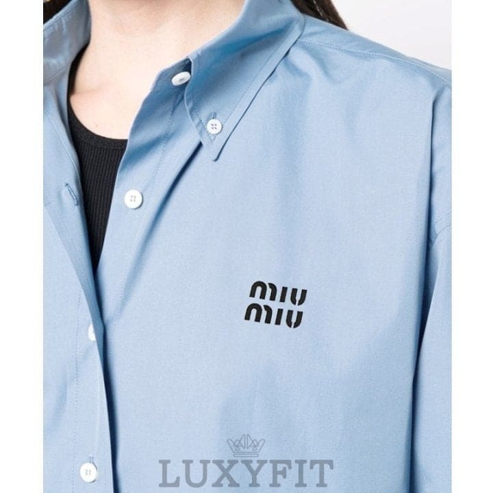 MU 미우미우 영문로고 셔츠