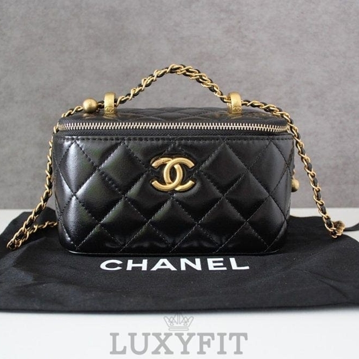 CN 샤넬 [고급] 체인 탑핸들 베니티백 램스킨 1