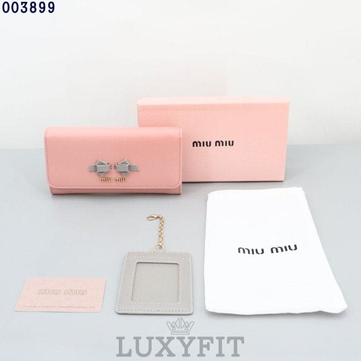 MU 미우미우 리본 장지갑