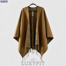 BB 버버리 체크 울 리버시블 캐시미어 케이프