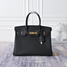 HM 에르메스 버킨백 30 블랙 금장