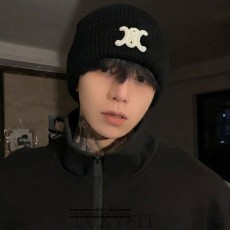 CL 셀린느 비니 로고 모자 Black