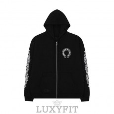 CH 크롬하츠 수입 홀스슈 플로랄 플리스 후드집업