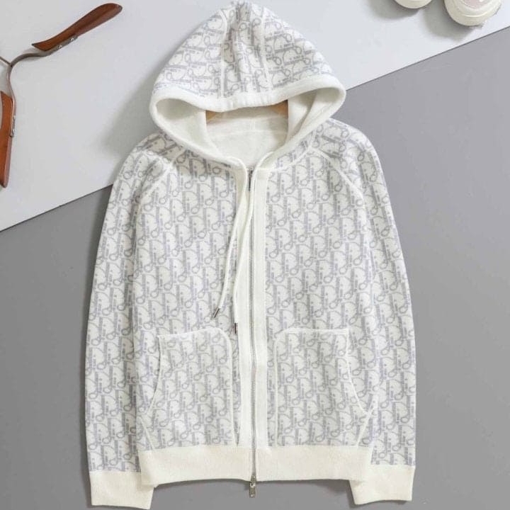 DO 디올 수입 오블리크 리버서블 캐시미어 후드집업