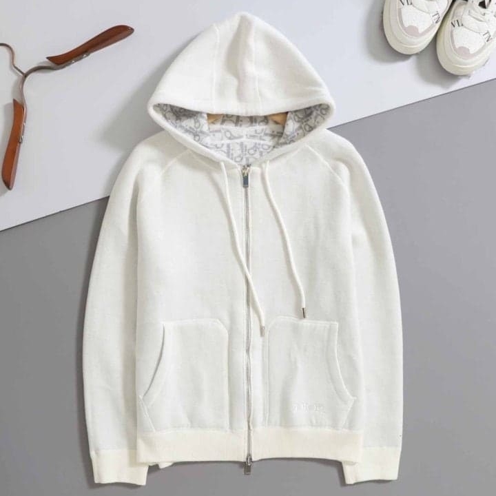 DO 디올 수입 오블리크 리버서블 캐시미어 후드집업