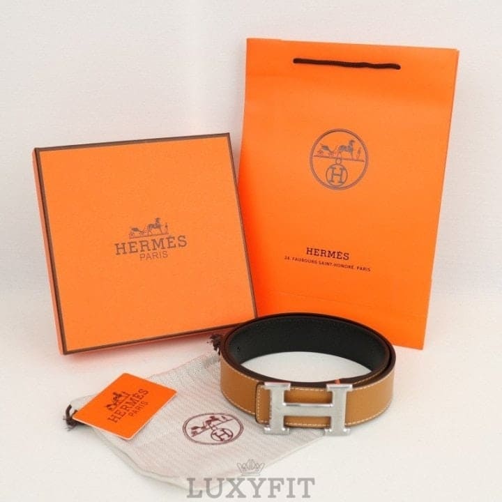 HM 에르메스 원버클 브라운 벨트